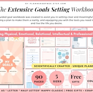 Goal Planning Workbook, Self Development, Personal Goals, Professional Goals, Goals Tracker Journal, Smart Goal Setting Guide, Productivity