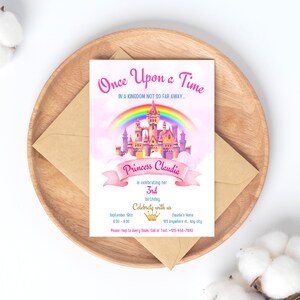 Birthday invites girls, Princess Castle Birthday Invite, Princess Birthday Invitation Girl Princess Birthday Party, Digital birthday invites