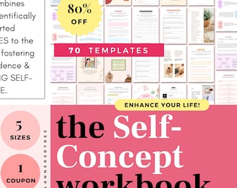 Self Esteem Worksheet Self Confidence Workbook Self Worth Help Self Love Journal, Mindfulness Positive Self Development, Healing Inner Child