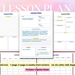Homeschool Lesson Planner Printable: Weekly & Daily Plans (Digital Download)