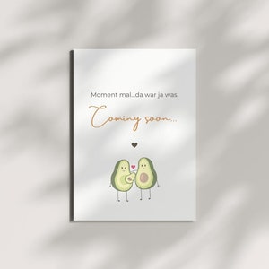 Karte Moment mal da war ja was | Karte Schwangerschaftsankündigung | Schwanger | A6 | Postkarte | wir werden Eltern