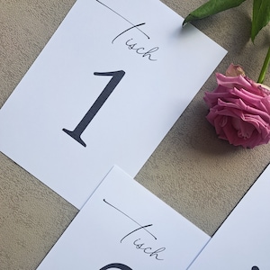 Tischnummer Hochzeit I Tischnummern I Hochzeit Tisch Zahlen Karten I Empfangstisch Zahlen I schlichte Tischnummern