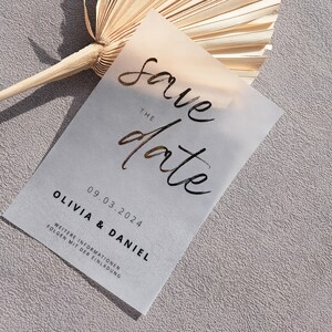 Wedding Foil Save the Date I Save the Date I Hochzeit I Save the Date Karte I Hochzeitskarte I Save the Date Einladung I transparent
