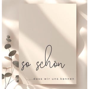 Dankeskarte so schön, dass wir uns kennen | Postkarte | Freundschaftskarte | Postkarte A6 Format | Geschenkidee |  Geschenk Freund / in