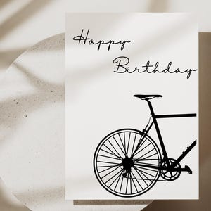 Geburtstagskarte Fahrrad | Geburtstagskarte | Glückwunschkarte | Glückwunschkarte A6 | Karte für Männer & Frauen | Handgemachte Grußkarte