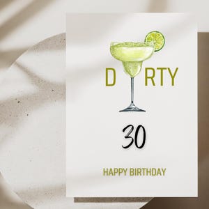 Geburtstagskarte Dirty Thirty | Karte zum 30. Geburtstag | Geschenk zum 30. | A6 | Für Mann & Frau | lustige Karte