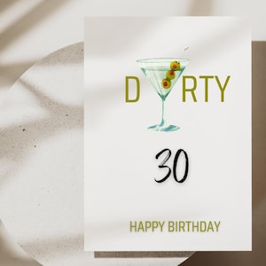Geburtstagskarte Dirty Thirty | Karte zum 30. Geburtstag | Geschenk zum 30. | A6 | Für Mann & Frau | lustige Karte
