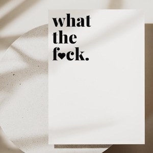 Lustige Postkarte | Postkarte what the f... | Perfektes Geschenk I Originelle Karte I A6 Format I humorvolle Geschenke