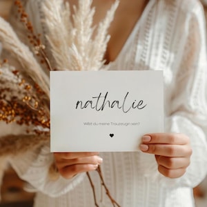 Möchtest du meine Trauzeugin sein | Trauzeugin fragen | Geschenk für beste Freudin |  personalisiert mit Namen | Karte im A6 Format