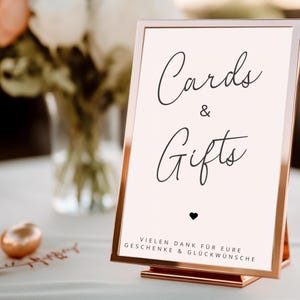 Karten und Geschenk Schild | Tischaufsteller Hochzeit | cards and gifts | Hochzeitsschild| | Tischdeko Hochzeit | Dekoration | A5
