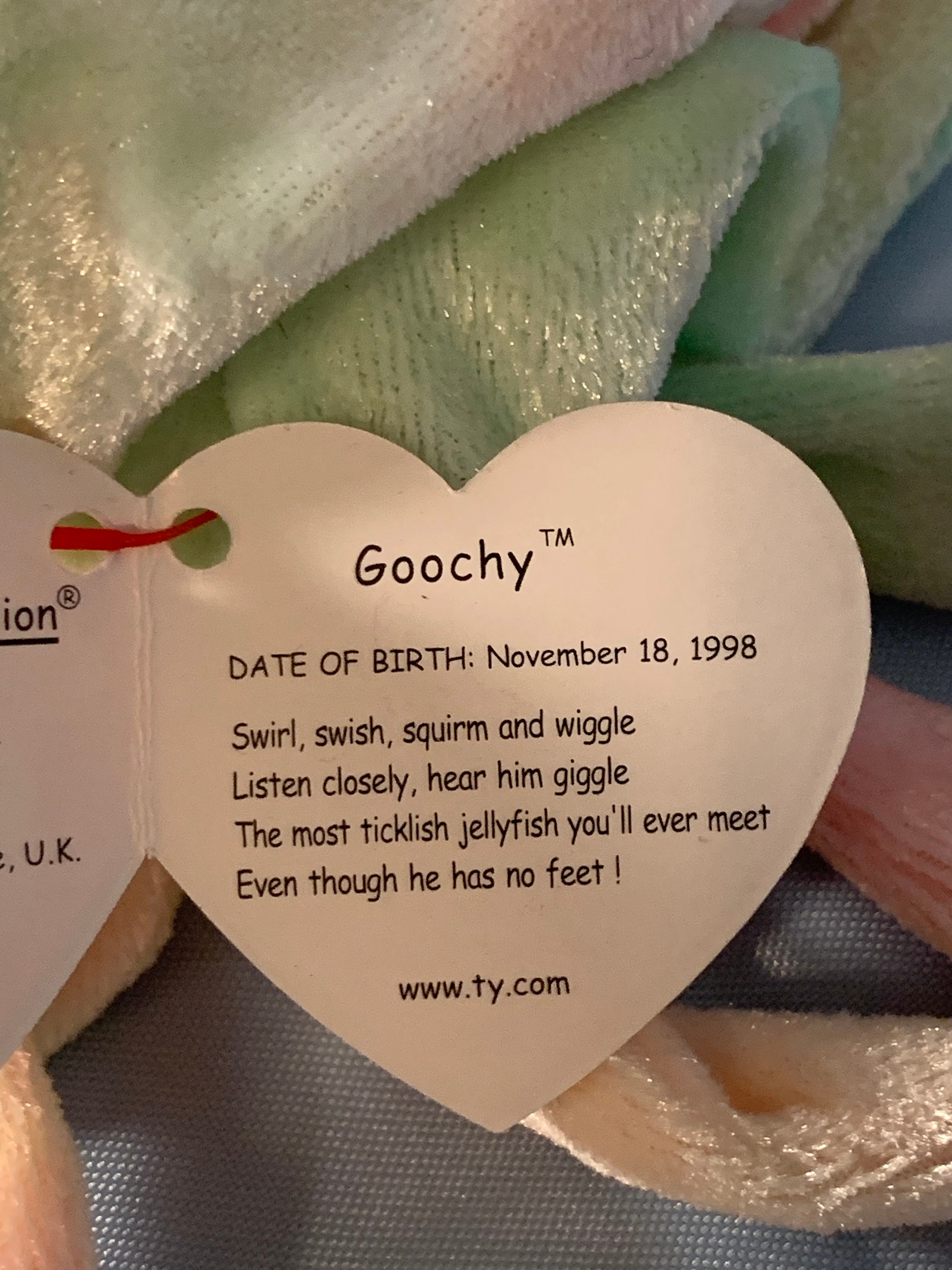 TY 1998 Retired Goochy Jellyfish Beanie Baby With Errors - Etsy