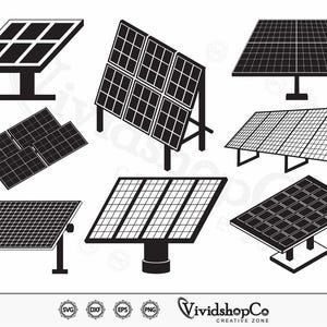 Solar Panel SVG, Solar svg, Renewable Energy svg, Solar Power svg, Clipart, Cut Files for Silhouette, Files for Cricut, Vector, dxf, png