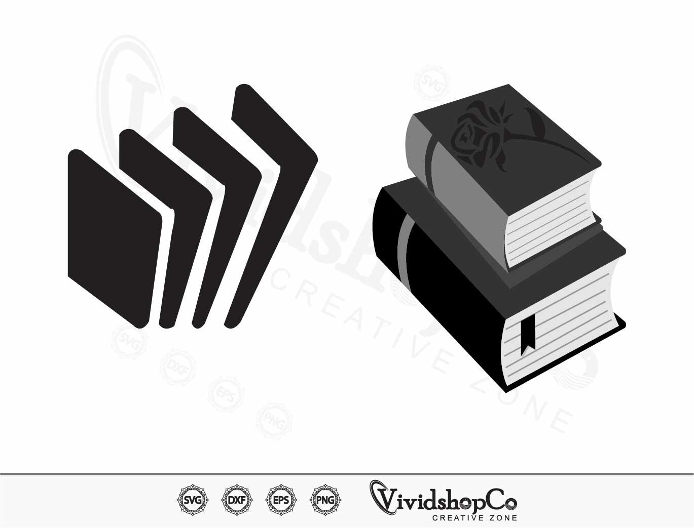 Book Svg, Clipart, Cut Files for Silhouette, Files for Cricut, Vector ...