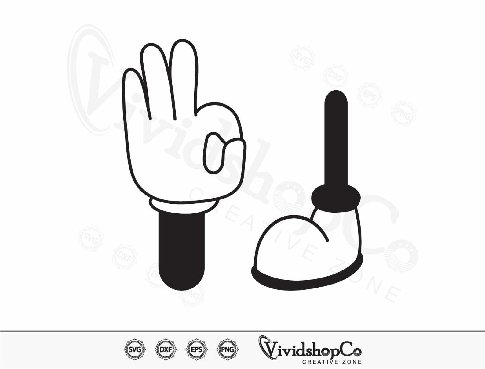 Mickey Hands SVG, Mickey Svg, Mouse Hands Svg, Mickey Hands Vector ...