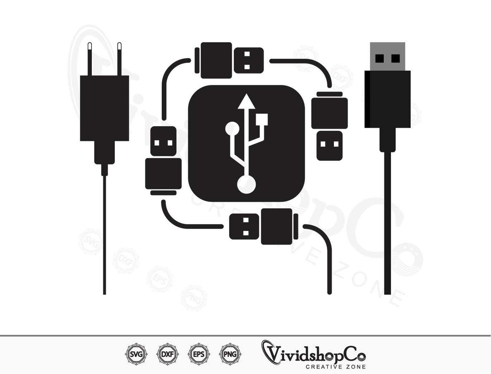 Usb Plug Svg Charger SVG, Usb Charger Svg, Phone Charger Svg, USB Cable Svg, Usb ...