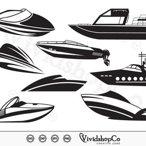 Vector Speed Boat, Hand Draw Vector. Stock Vector - Illustration