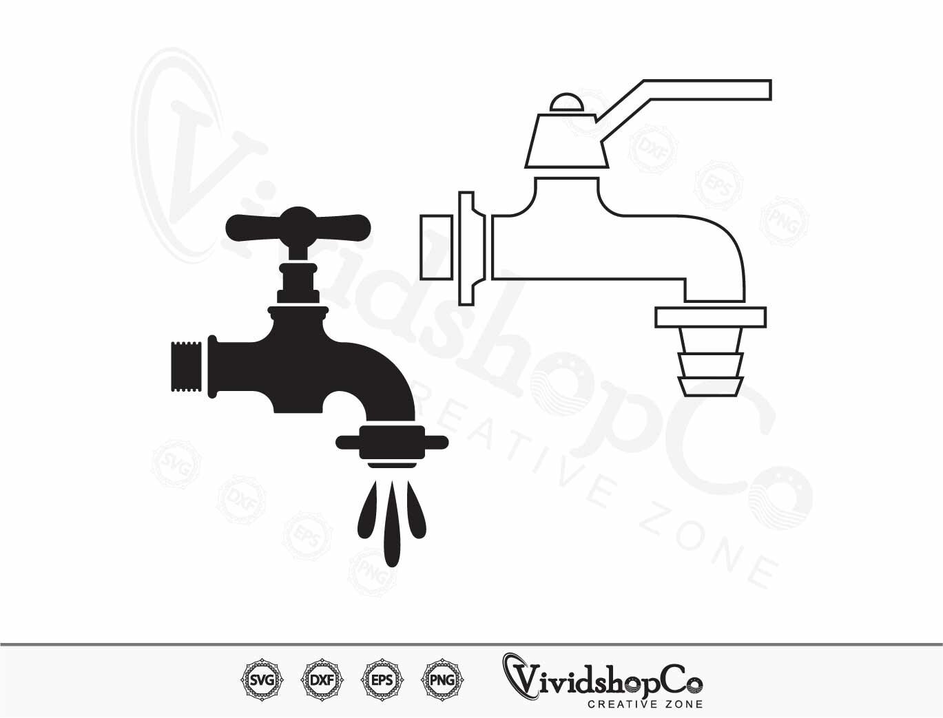 Svg Faucet Pattern Water Faucet Svg, Faucet Svg, Water Tap Svg, Dripping Faucet Svg ...