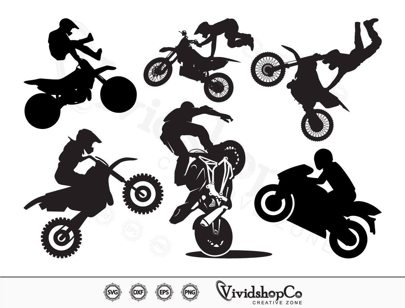 Motocross Silhouette Vector