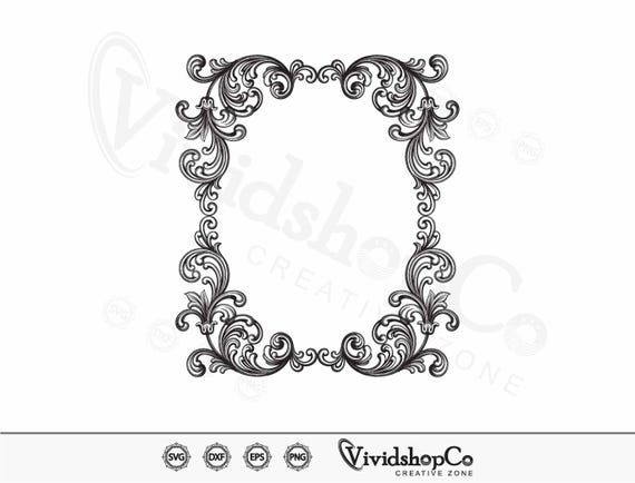 baroque サイン写真 Baroque SVG, Acanthus Svg, Filigree, Decorative Ornament