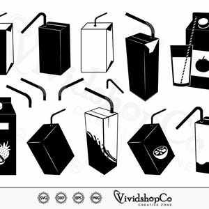 Juice Box SVG, Orange Juice svg, Juice svg, Clipart, Cut Files for Silhouette, Files for Cricut, Vector, dxf, png, Design