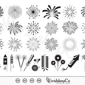 Feuerwerkskörper SVG, Feuerwerk svg, Unabhängigkeitstag, 4. Juli, Clipart, geschnittene Dateien für Silhouette, Dateien für Cricut, Vektor, dxf, png