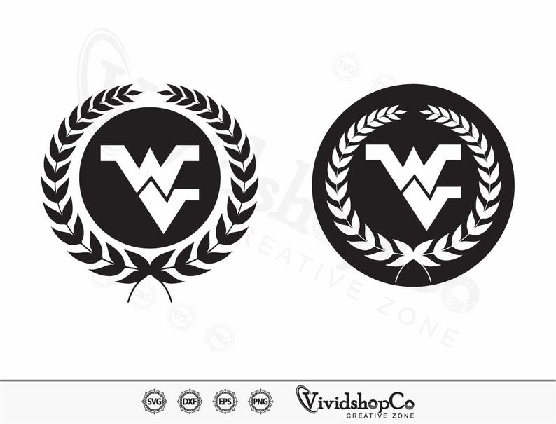May include: Black and white silhouette of the letter W with two overlapping triangles, surrounded by a wreath of leaves. The design is a logo or symbol.