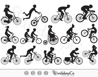 Cycling SVG, Bicycle svg, Mountain Bike svg, Bike Rider svg, Clipart, Cut Files for Silhouette, Files for Cricut, Vector, dxf, png, Design