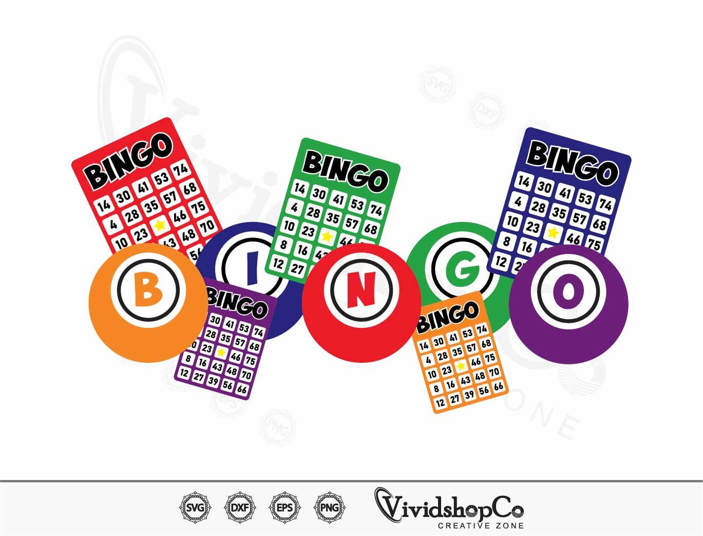 Bingo SVG Bingo Balls Svg Bingo Card Svg Bingo Dauber Svg Etsy