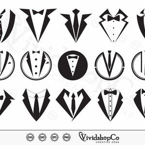 Tuxedo SVG, Suit svg, Gentleman svg, Tuxedo with Bow Tie svg, Clipart, Cut Files for Silhouette, Files for Cricut, Vector, dxf, png, Design