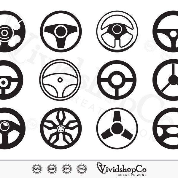 Steering Wheel SVG, Car Steering Wheel, Steering Wheel Vector, Car wheel SVG, Car Steering SVG, Cut file, for silhouette, svg, eps, dxf, png