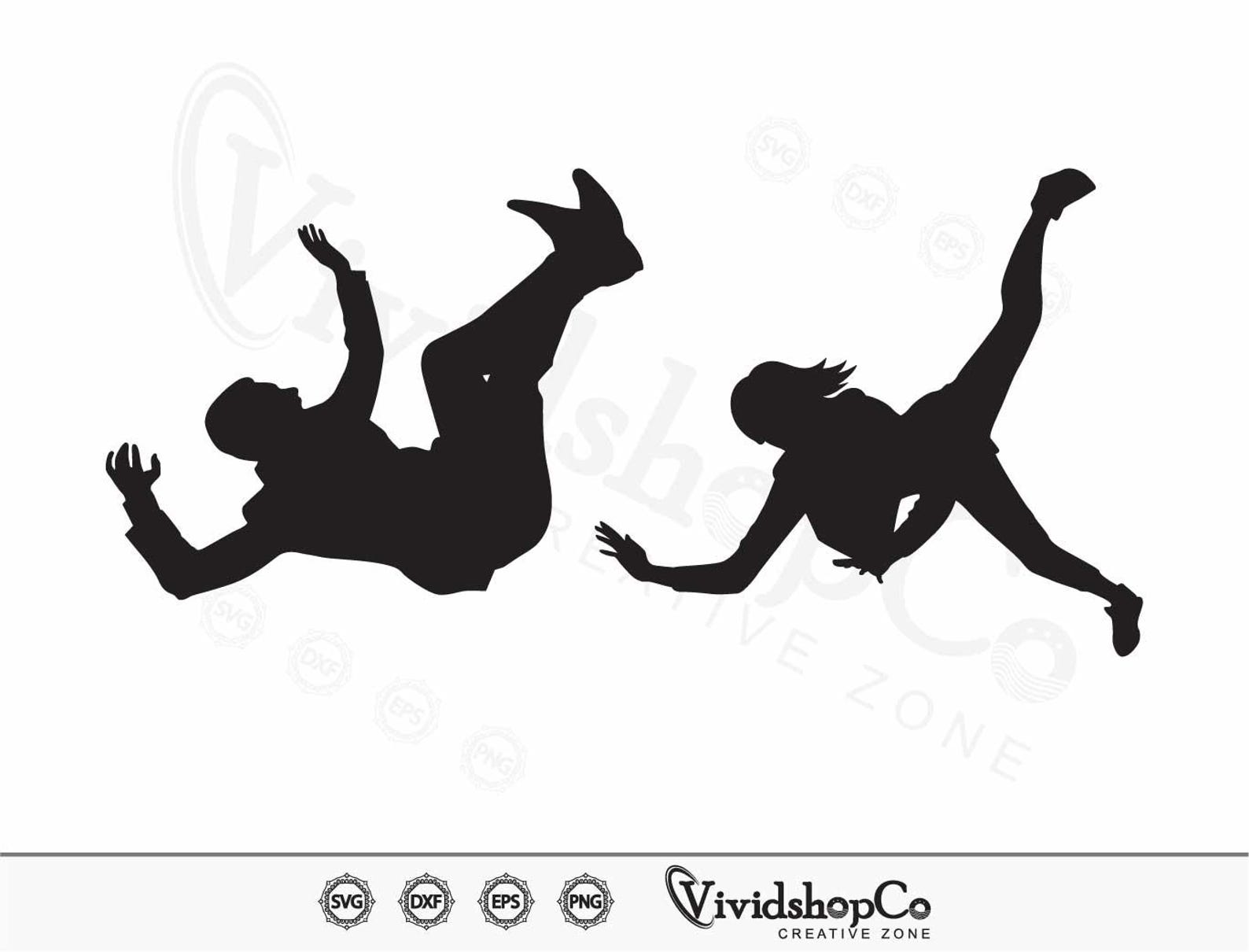 Fall Man Template Falling Peoples SVG, Falling Man Svg, Vector, Silhouette, Cricut File ...