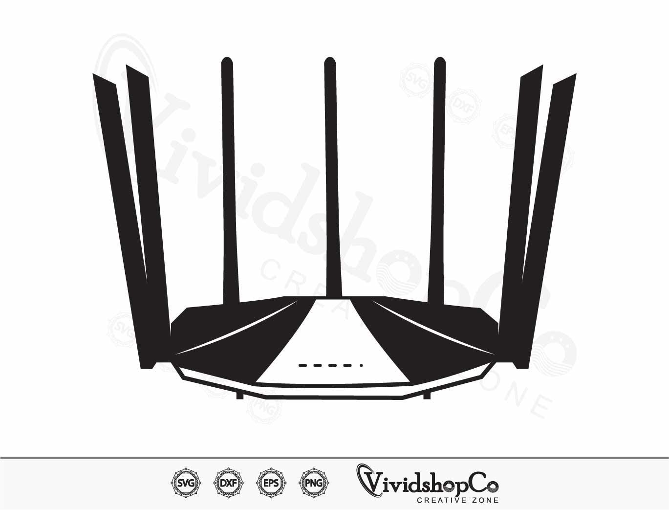 Wifi Router SVG, Router Svg, Clipart, Cut Files for Silhouette, Files ...