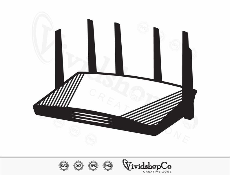 Junos Svg Router Wifi Router SVG, Router Svg, Clipart, Cut Files for Silhouette, Files ...