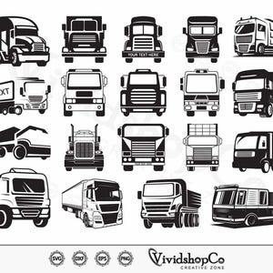 Truck SVG, Semi Truck svg, Truck Driver, Big Truck svg, Wheeler svg, Clipart, Cut Files for Silhouette, Files for Cricut, Vector, dxf, png