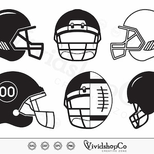Football Helmet SVG, Helmet svg, Football svg, American Football Helmet svg, Clipart, Cut Files for Silhouette, Cricut, Vector, dxf, png