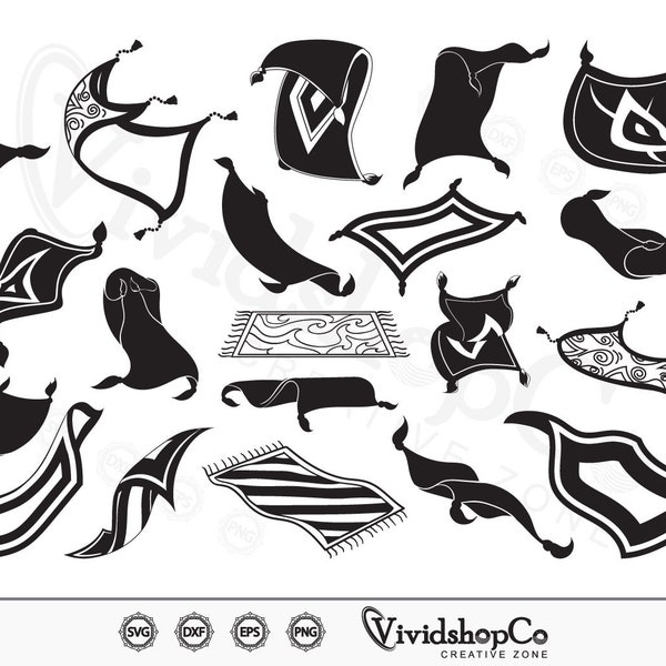 Magic Carpets SVG, Carpets svg, Clipart, Cut Files for Silhouette, Files for Cricut, Vector, dxf, png, Design