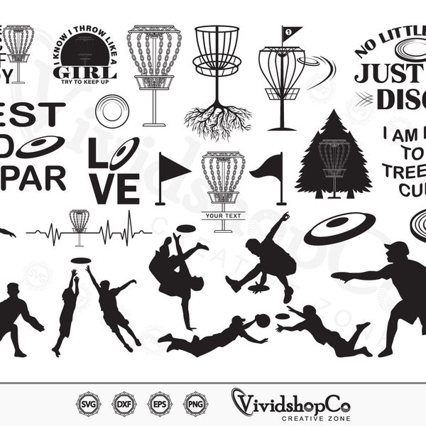 Disc Golf SVG, Austin Disc Golf svg, Sports svg, Disc Golf Basket svg, Tree Branches svg, Disc Golf Player svg, Eps, Dx, Png, Cut file