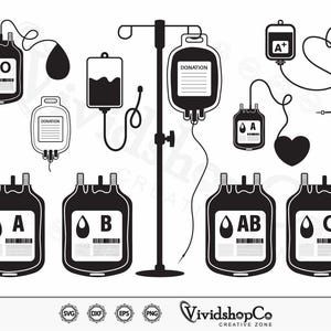 Blood Bag SVG, Blood svg, Hospital svg, Blood Donation, Vector, Silhouette, Cricut, Clipart, Cuttable Design, eps, png, dxf, T-shirt design
