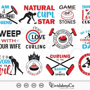 Curling Sport SVG, Curling svg, Sport svg, Clipart, Cut Files for Silhouette, Files for Cricut, Vector, dxf, png, Design