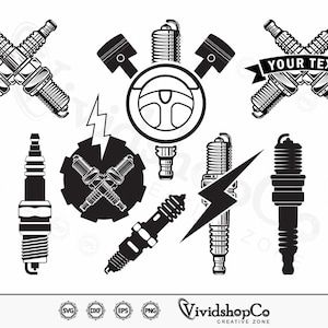 Spark Plug SVG, Mechanic svg, Motorcycle Repair svg, Car Repair svg, Engine svg, Garage svg, Shop svg, Hot Rod Svg, Cut File