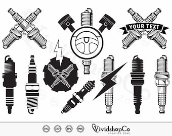 Spark Plug SVG, Mechanic svg, Motorcycle Repair svg, Car Repair svg, Engine svg, Garage svg, Shop svg, Hot Rod Svg, Cut File