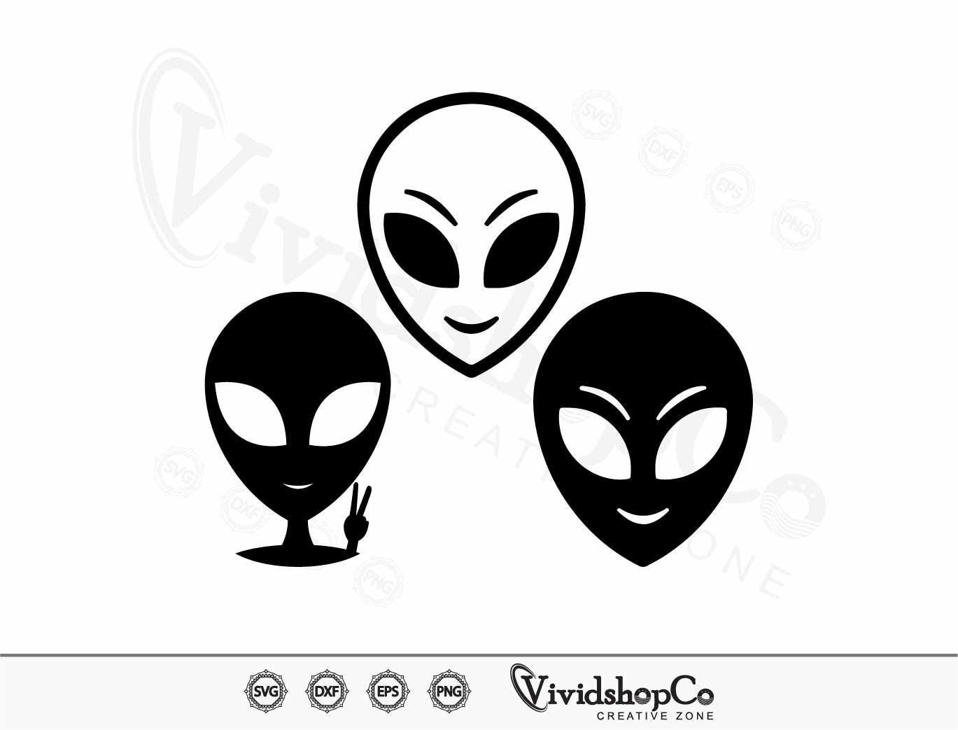 Alien SVG Bundle, Ufo Svg, Aliens Dxf, Ufo Png, Ufo Eps, Aliens Vector ...