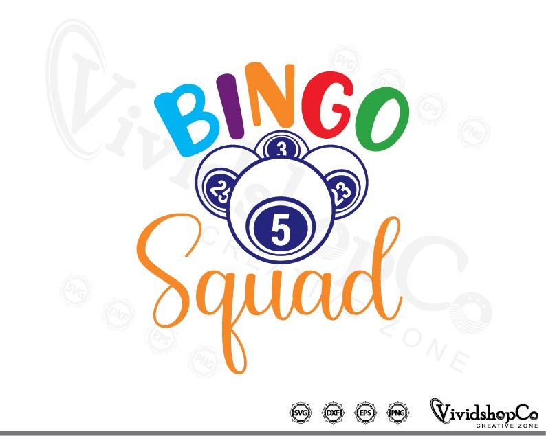 Bingo Squad Svg Clipart Cut Files for Silhouette Files for - Etsy Australia