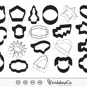 Cookie Cutter SVG, Cookie, Cutter, Clipart, Cut Files for Silhouette, Files for Cricut, Vector, dxf, png, Design