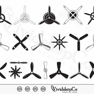 Aircraft Propeller SVG Propeller svg, Airplane svg, Flying svg, Clipart, Cut Files for Silhouette, Files for Cricut, Vector, dxf, png