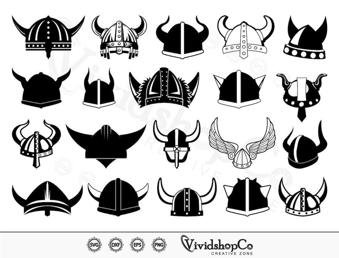 Viking Helmet Svg, Helmet Svg, Helmet Clipart, Helmet Silhouette