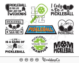 Pickleball #3 svg, clipart, gesneden bestanden voor silhouet, bestanden voor Cricut, Vector, dxf, png, ontwerp