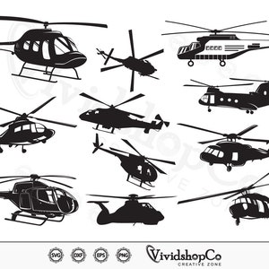 Helicopter svg, Clipart, Cut Files for Silhouette, Files for Cricut, Vector, dxf, png, Design