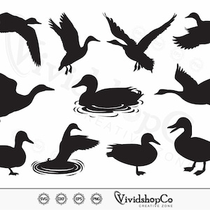 Duck SVG, Animal svg, Duck Hunting svg, Flying duck svg, Clipart, Cut Files for Silhouette, Files for Cricut, Vector, dxf, png, Design
