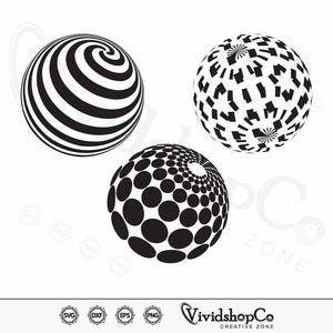 Spheres SVG, Globe Grid Svg, Clipart, Cut Files for Silhouette, Files ...